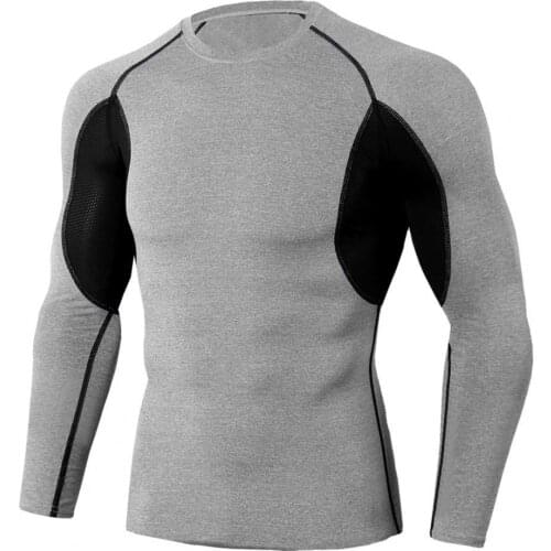 Long Sleeve Tshirt Compression Shirt Men Fitness Gym Running Shirt Breathable Long Sleeve Sport T-shirt Gym Training Clothing