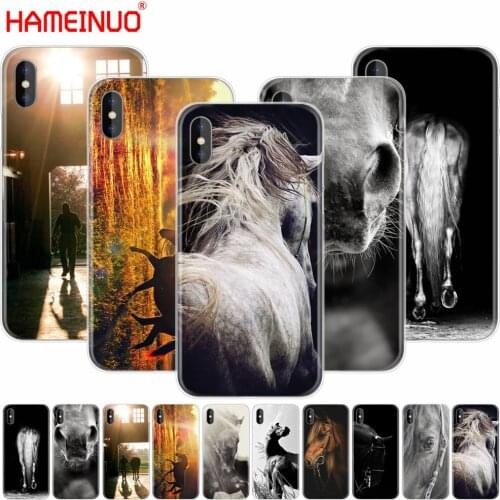HAMEINUO Sunset and horse cell phone Cover case for iphone X 8 7 6 4 4s 5 5s SE 5c 6s plus