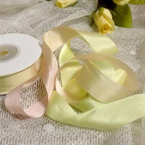 J4045 A Roll Wholesale 2mm-36mm 100% Pure Silk Embroidery Ribbons Handcraft Supply Double Faced Thin Taffeta Silk Ribbon
