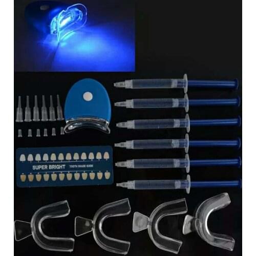 Teeth whitening Kit 44% Peroxide Dental Bleaching System Gel Kit Bright Teeth Whitener Dental Equipment 10/6/3pc with Led light