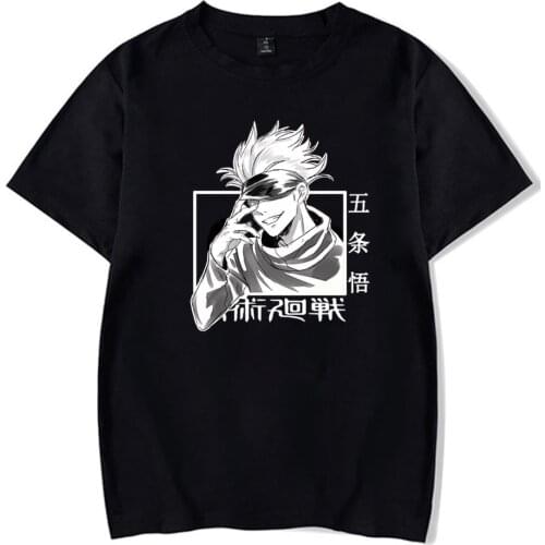 Fashion Jujutsu Kaisen Anime T-shirt Hot Sale Uniex Summer Round Neck Short Sleeve Casual Boys Girls Tees Oversized