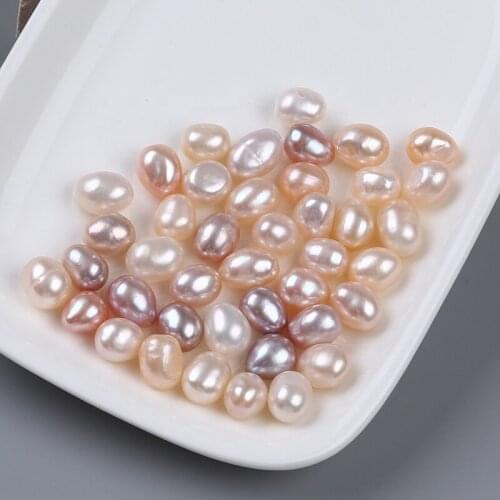 Wholesale Natural pink 8-9mm loose baroque freshwater pearls beads for jewelry making
