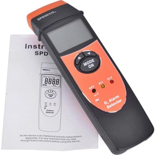 SPD201 Professional Oxygen O2 Detector LCD Digital Content Detect 0~25% VOL Level Tester Acousto-optic Alarming