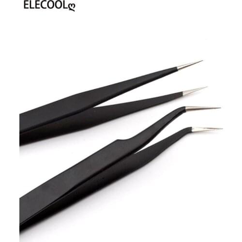 ELECOOL Makeup Professional Eyelash Tweezers 3D Volume Eyelash Extension Tweezer Fan Lash Eyebrow Tweezers Excellent Closure