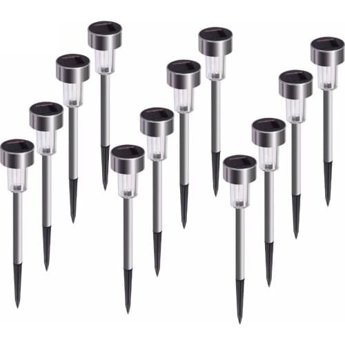 12pcs Led Solar Garden Lights Outdoor Solar Powered Lamp Lantern Waterproof Landscape Lighting for Pathway Patio Yard Lawn Decor