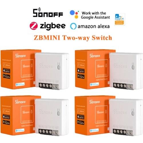 1-30Pcs NEW SONOFF ZigBee ZBMINI Smart 2-Way DIY Switch device ,works with Google Home Alexa Assistant ZB Bridge,Remote Control