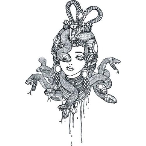 160MM×100MM Dark Europe and the United States Waterproof Sexy Girl Flower Arm Calf Chest Tattoo Sticker Lasting