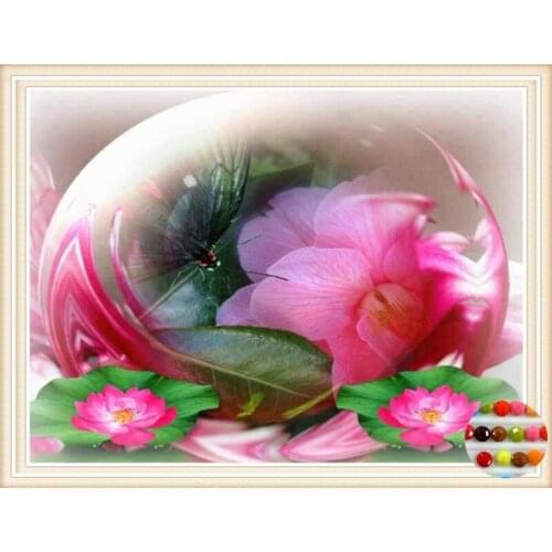Needlework 5D Diy Diamond Painting Cross Stitch crystal Diamond Embroidery Flower Vertical Print Rubiks Cube Drill Picture