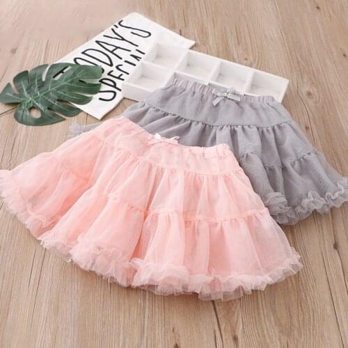2 3 4 5 6 7 Years Toddler Girl Skirt Fashion Korean Mesh Princess Skirt High Quality Pleated Tutu Ballet Skirts For Baby Girls