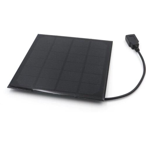 6V 3W Solar Panel Charger with 5V USB output 30cm cable Monocrystalline Solar Cell DIY Solar Charge Battery Solar Panel 6VDC