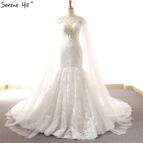 New Long Moroccan Kaftan Dubai White Lace Mermaid Formal Evening Prom Gown Dress Lebanon Engagement Dresses Robe De Soiree