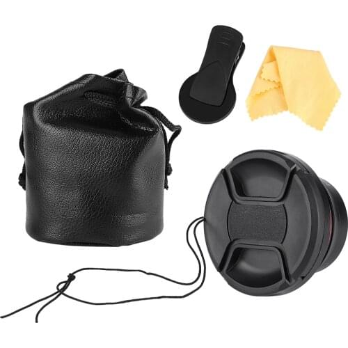 0.39X Super Wide Angle Lens For DV Cameras Mobile Phones With 37mm Phone Clip Camera Accessories-Black