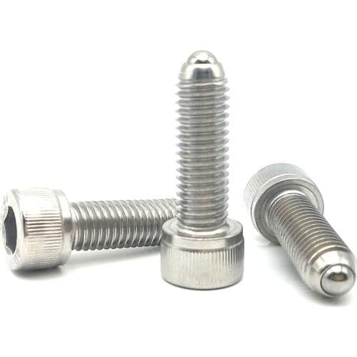 1pcs M16 stainless steel Allen cup head bead positioning lock screw without spring scroll ball plunger bolt 43.3mm-83.3mm long