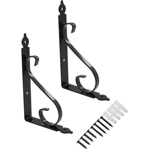 2Pack Shelf Brackets,Wall Mounted Floating Shelf Bracket Hardware,L Brackets for Shelves Heavy Duty Metal Corner Brace 200x126mm