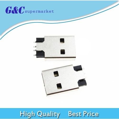 20PCS USB Male Type A Male Plug 180 degrees 4-Pin SMD SMT Jack Solder Connector diy electronics