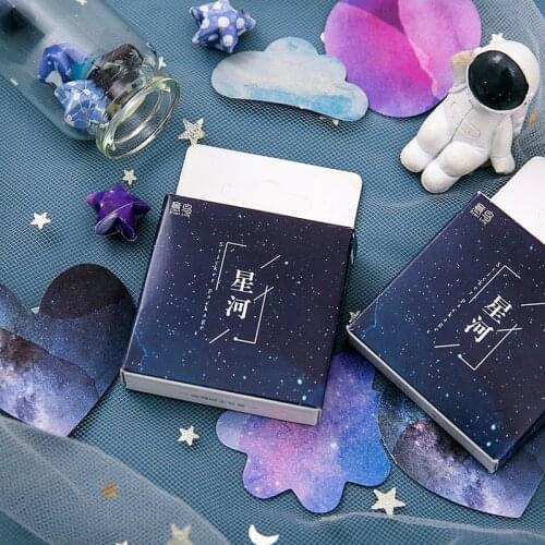 45 pcs/Pack Gradient Starry Galaxy Sky Decorative Stickers Stick Label