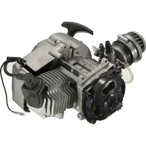 49cc 2 Stroke Motorcycle Pull Start Engine Motor Transmission Engine Air Filter Mini Pocket Dirt Pit Bike ATV Quad 4 Wheel
