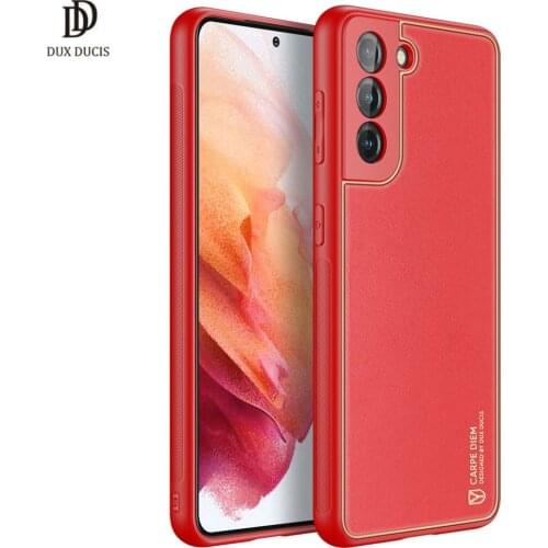 For Samsung Galaxy S21/Plus/Ultra 5G Case DUX DUCIS Yolo Series Luxury Protecting Back Case Support Wireless Charging PU+PC+TPU