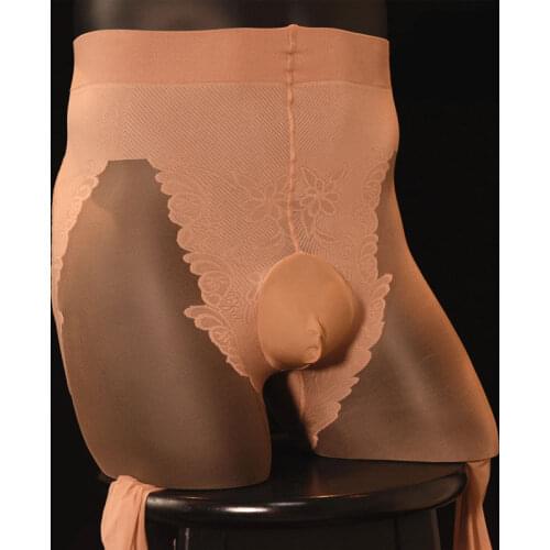 Sexy Men 100KG Plus Size U Convex Pouch Stockings COCkring Open Close Sleeve Gloosy Shiny Sexy Tight Stockings Dance Gay Wear F1