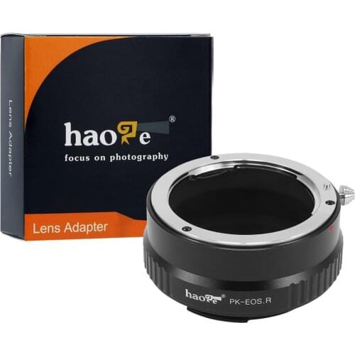 Haoge Manual Lens Mount Adapter for Pentax K PK Lens to Canon RF Mount Camera Such as Canon EOS R RP