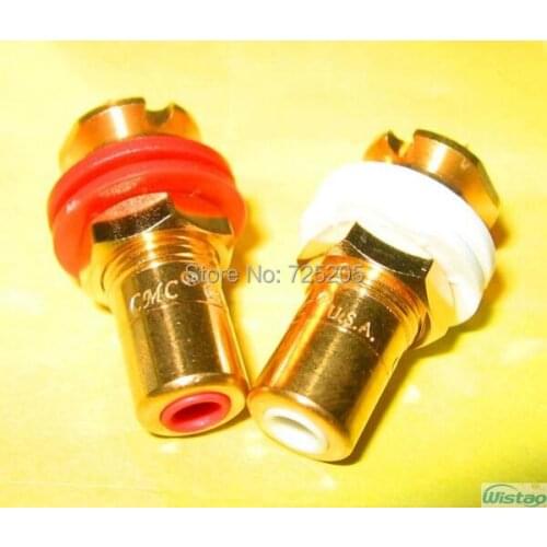 HIFI RCA Terminal 24K Gold-plated Oxygen-free Copper Socket High Performance DIY Free Shipping