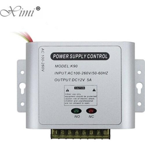 Access Control Power Supply Transformer Door Supplier Adapter Covertor System Machine DC 12V 5A AC 100~260V High Quality