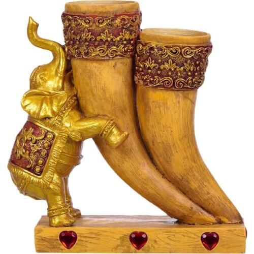 Exquisite Elephant Candle Holder Good Luck Elephant Candlestick Feng Shui Lucky Fortune Ornaments Office Home Decora For Gift