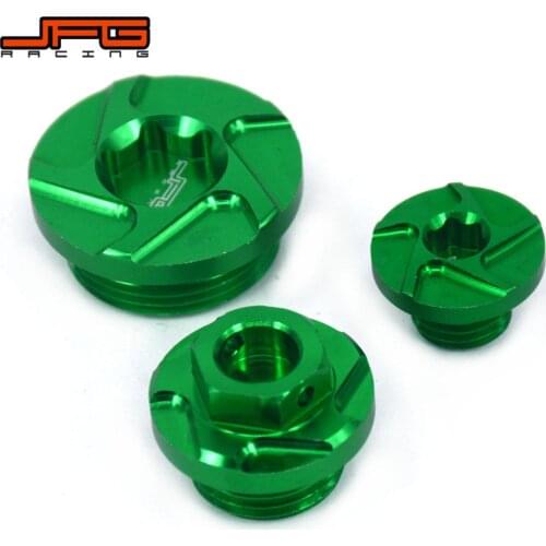 Green Engine Timing Oil Plug Set For KAWASAKI KX250F 04-10 SUZUKI RMZ250 04-06 Dirt Bike Motocross Off Road Dirt Bike