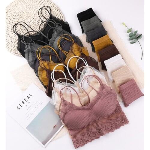 2pcs/set Women Bra Set Sexy Lingerie Underwear Set Seamless Bralette Push Up Sports Active Bra Tube Top Conjunto Lenceria Mujer