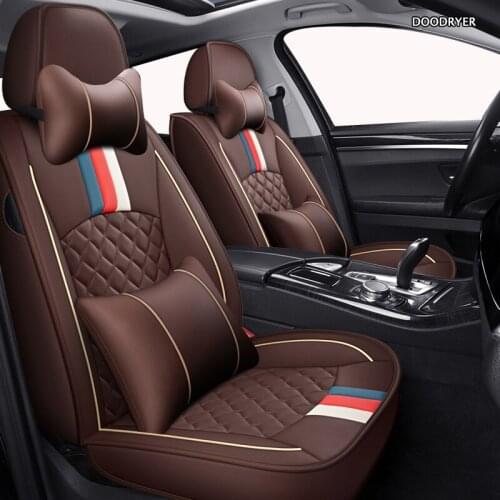 DOODRYER Leather car seat cover for mercedes w210 w245 w202 ml w163 w124 GLK GLA GLC GLS CLK E B A class Automobiles Seat Covers
