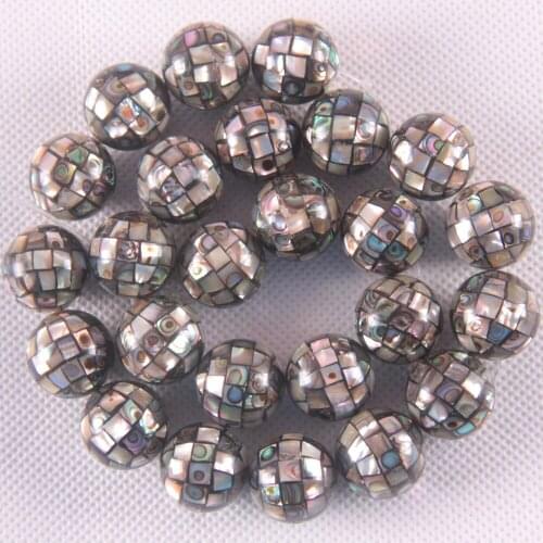 Blue Natural 16MM New Zealand Abalone Shell Round Loose Beads Free Shipping String 15.8"O123