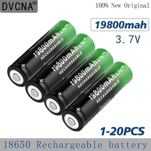 New 18650 Li-Ion battery 19800mah rechargeable battery 3.7V for LED flashlight flashlight or electronic devices batteria