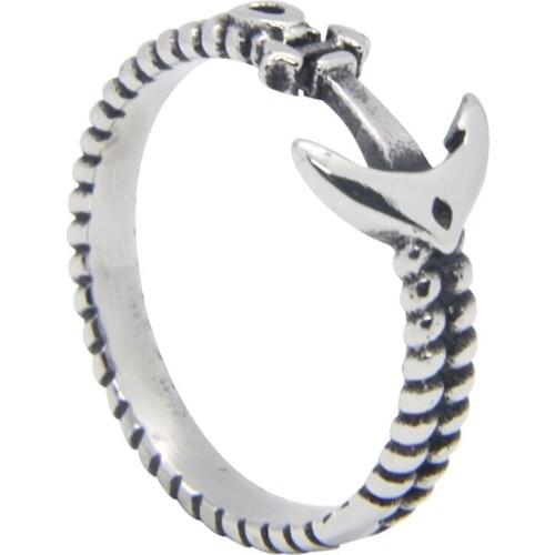 Support Dropship New Size 6-12 Gilrs Sailor Ring 316L Stainless Steel Fashion Jewelry Anchor Ring