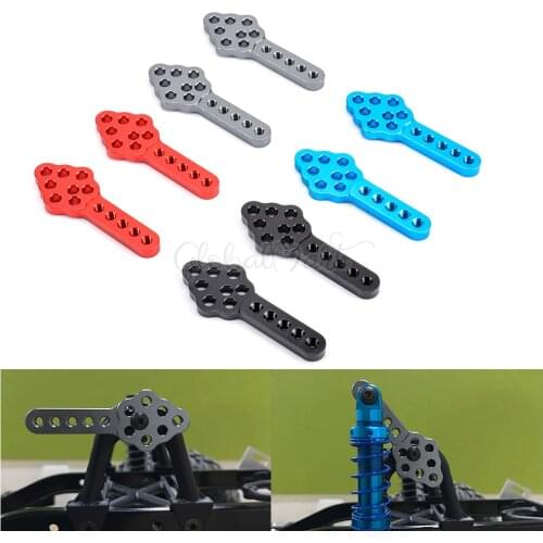 2PCS CNC Metal Shock Absorber Mount Adjust Height Angle Stand for Axial SCX10 90046 D90 D110 RC Crawler Car