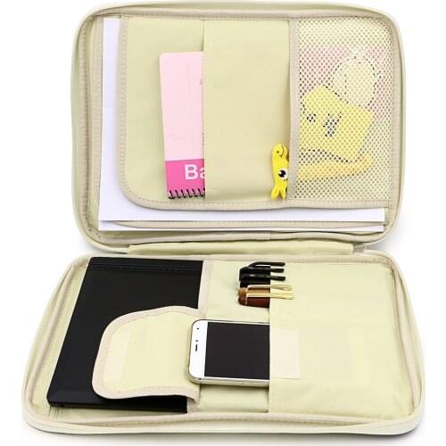 Jonvon Satone Multi Function A4 File Bag Portable Zipper Desk Accessories Office Supplies Organizador Escritorio Desk Organizer
