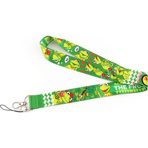 Cartoon Frog Lanyard Keys Phone Holder Funny Neck Strap With Keyring ID Card DIY Animal webbings ribbons Hang Rope