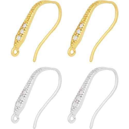OCESRIO Brass Earring Making Zirconia Findings for Diy Earring Making Supplies Wholesale Items erha076