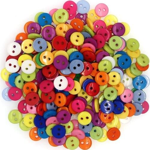 100PCs Resin Buttons 2 holes Round Minxed Button Latest Design Scrapbooking Sewing Accessories Craft JS9003 8mm