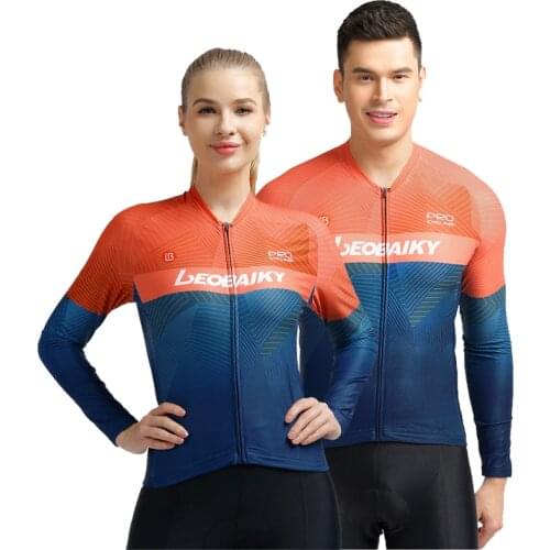 Pro Team Cycling Uniform Men Summer Long Sleeve Bicycle Jersey Women Road Bike Clothes Racing Sportswear Couple Mtb Riding Wear