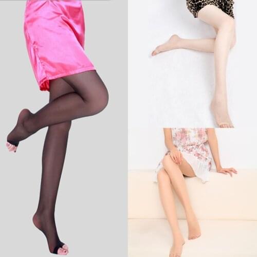 Sexy Ultra-Thin Tights Pantyhose Stockings For Women Open Toe Sheer Hosiery Toeless Stockings Peep-toe Pump