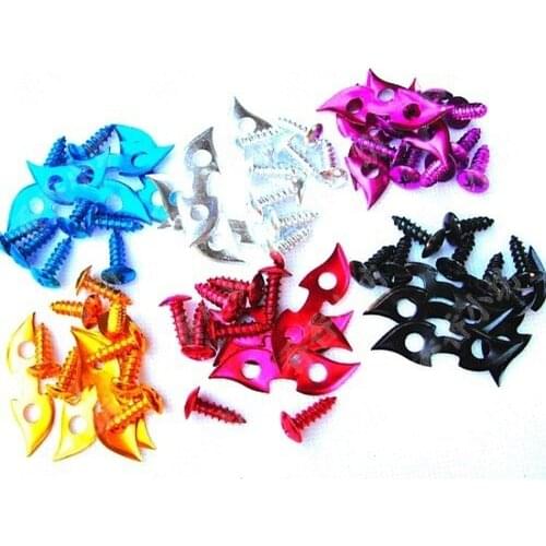 Silver.For Motorcycle Tuning Parts Colored Screw Housing Screw Connection Piece Self-tapping Blue Red Black Yellow Purple 4set