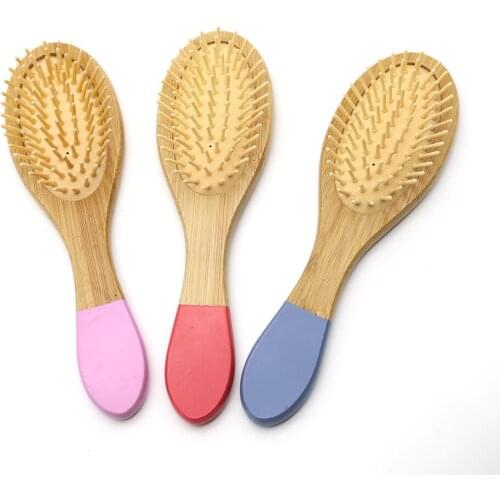DREWTI Hair Brush Natural Bamboo Colored Handle Curly Hair Straight Hair Increase At Home Barber Shop for Woman for Men