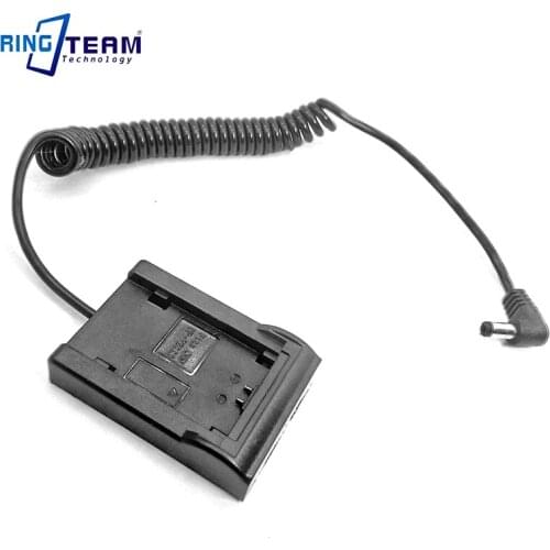 Coiled Spiral Cable NP-FZ100 FZ100 Battery Holder Adapter Plate DC 5.5*2.5mm Angled Connector for Monitor Light Lamp Camera