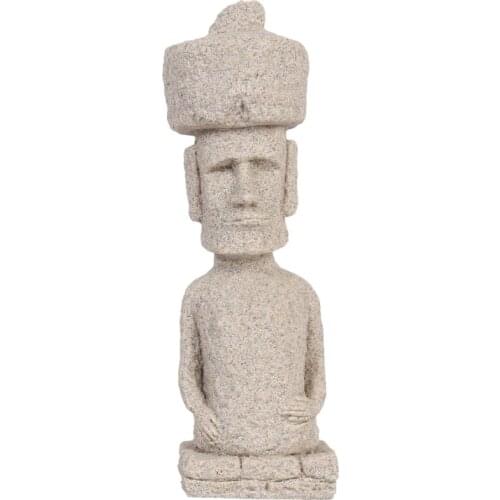 Sandstone Easter Island Moai Pukao Statue Easter Day Figurines Home Decoration Accessories Event & Party Supplies