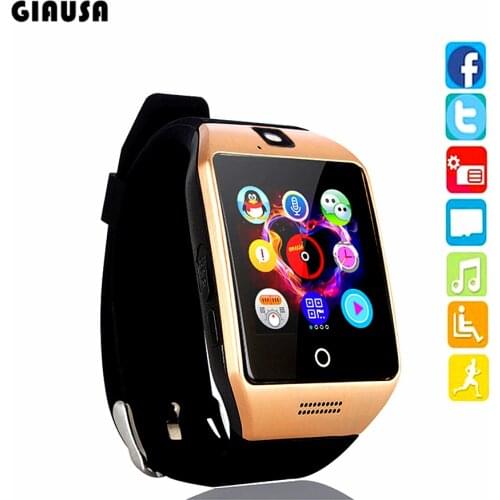 Smart Watch With Camera Q18 Bluetooth Smartwatch SIM TF Card Slot Fitness Activity Tracker Sport Watch For Android