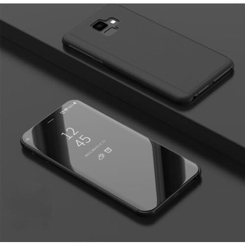 Smart Mirror Case For Samsung Galaxy J6 Prime Case Clear View Flip Stand PU Leather Cover For Samsung Galaxy J6 Prime Case