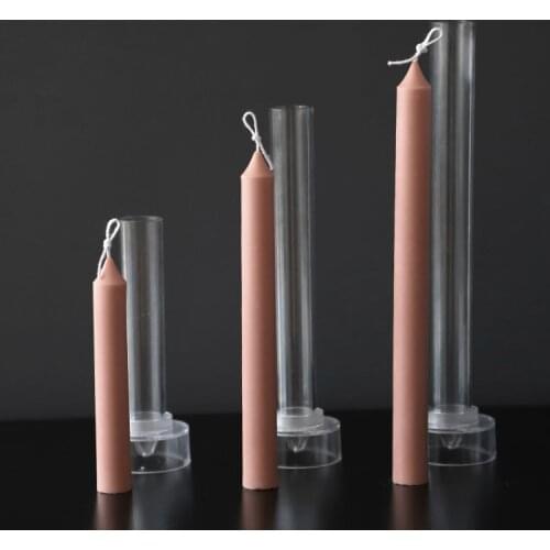 Vertical Tip Long pole Rod Candle Mold Handmade Candle Supplies DIY Aromatherapy Plaster Church-shaped Party Transparent Moud