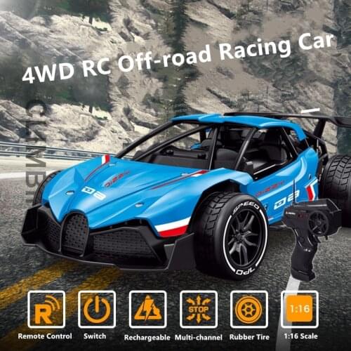 High-speed Racing Simulation Alloy Drift RC Car Multi-directional Driving Anti-collision Strengthen Body Rubber Soft Tire RC Toy