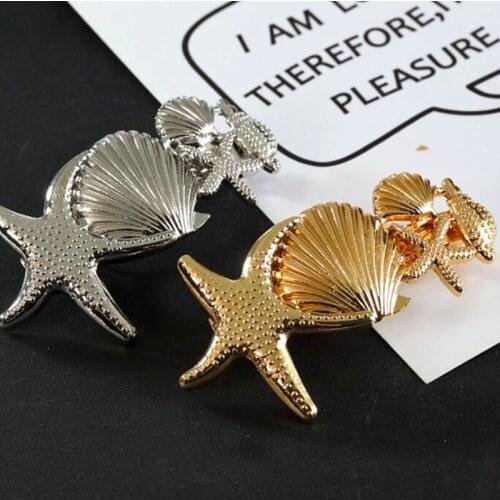 Timlee H007 Originality Lovely Female Design Starfish Conch Hair Clip Popular Shell Hair Pins Girls Hair Accessories Wholesale