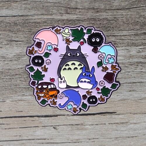 BG1328 Anime Hard Enamel Pins Cartoon Brooch Women Lapel Backpack Bags Badges Anime Jewelry Cute Gifts